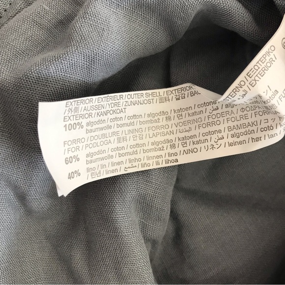 Zara Cotton Linen Blend Terry Bucket Hat - Blue - Picture 4 of 6